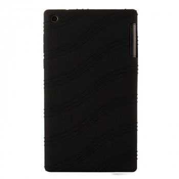 Силиконовый чехол с рельефным узором для Lenovo Tab 2 A7-30 Черный