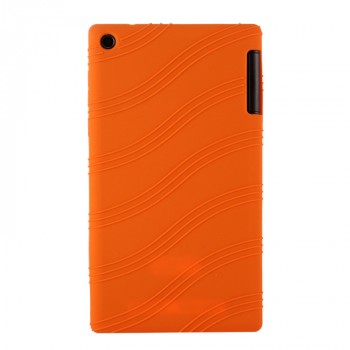 Силиконовый чехол с рельефным узором для Lenovo Tab 2 A7-30 Оранжевый