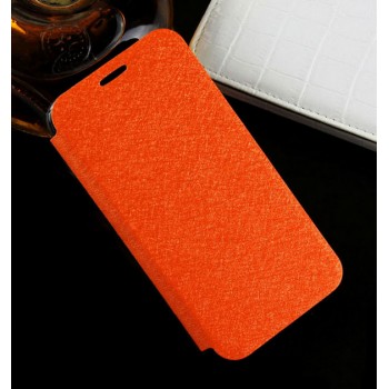 Текстурный чехол флип подставка на присоске и силиконовой основе для Alcatel One Touch Idol 2 mini Оранжевый