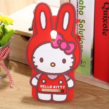 Силиконовый дизайнерский фигурный чехол серия Hello Kitty для ASUS Zenfone 5 Красный