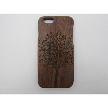 Эксклюзивный деревянный чехол сборного типа с лазерной художественной гравировкой для Iphone 6 Бордовый