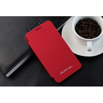 Полиуретановый встраиваемый чехол флип для Samsung Galaxy Core 2 Красный