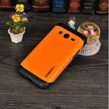Двухкомпонентный гибридный чехол силикон/поликарбонат для Samsung Galaxy Core 2 Оранжевый