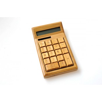 Эксклюзивный деревянный калькулятор с солнечной батареей серия Bamboo