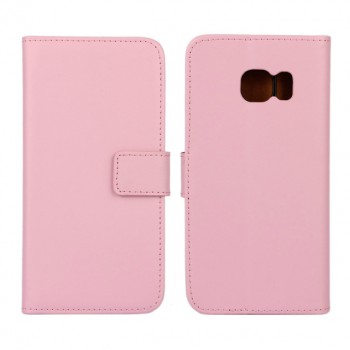 Чехол портмоне подставка с магнитной защелкой для Samsung Galaxy S6 Edge Розовый