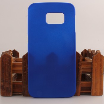 Пластиковый матовый непрозрачный чехол для Samsung Galaxy S6 Edge Синий