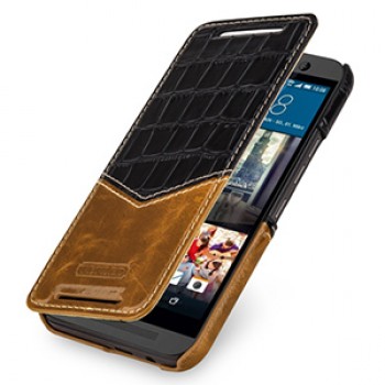 Эксклюзивный кожаный чехол горизонтальная книжка (2 вида нат. кожи) для HTC One M9
