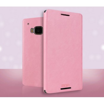 Чехол флип подставка водоотталкивающий для HTC One M9 Розовый