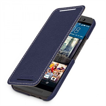 Кожаный чехол горизонтальная книжка (нат. кожа) для HTC One M9 Синий