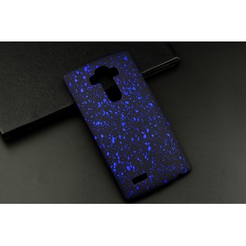 Пластиковый матовый дизайнерский чехол с голографическим принтом Звезды для LG G4 Синий