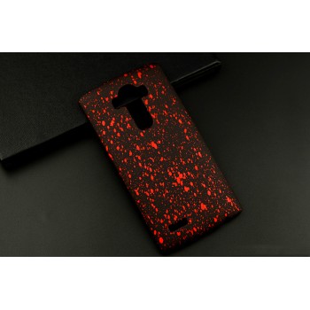 Пластиковый матовый дизайнерский чехол с голографическим принтом Звезды для LG G4 Красный