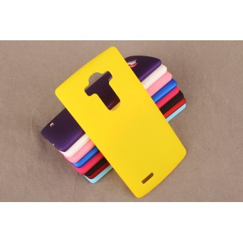 Пластиковый матовый непрозрачный чехол для LG G4 Желтый