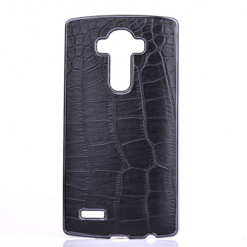 Дизайнерский поликарбонатный чехол с кожаным покрытием текстура Крокодил для LG G4