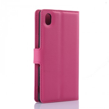 Чехол портмоне подставка с защелкой для Sony Xperia M4 Aqua Пурпурный