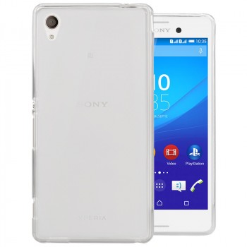 Силиконовый матовый полупрозрачный чехол для Sony Xperia M4 Aqua Белый