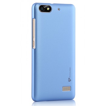 Пластиковый матовый металлик чехол для Huawei Honor 4C Голубой