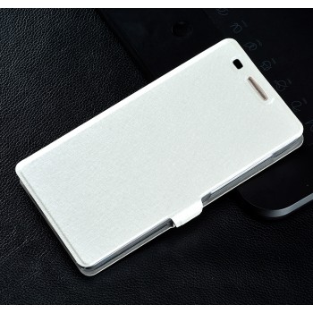 Текстурный чехол флип подставка на пластиковой основе для Huawei Honor 4C Белый