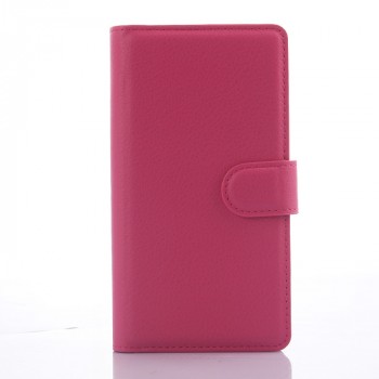 Чехол портмоне подставка с магнитной защелкой для LG Magna Пурпурный
