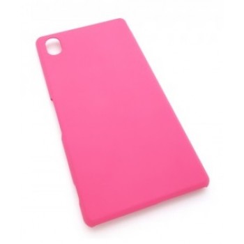 Пластиковый матовый непрозрачный чехол для Sony Xperia M4 Aqua Розовый