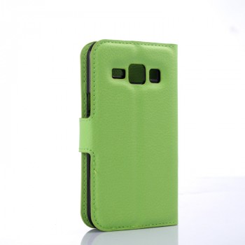 Чехол портмоне подставка с защелкой для Samsung J1 Зеленый