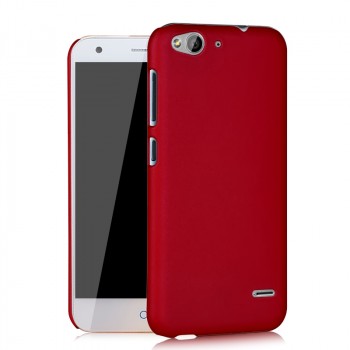 Пластиковый матовый непрозрачный чехол для ZTE Blade S6/S6 Lite Красный