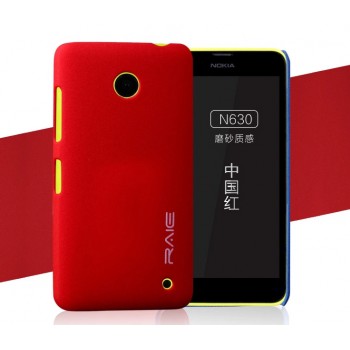 Пластиковый матовый чехол с повышенной шероховатостью для Nokia Lumia 630/635 Красный