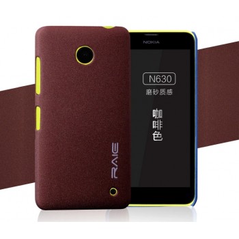 Пластиковый матовый чехол с повышенной шероховатостью для Nokia Lumia 630/635 Коричневый
