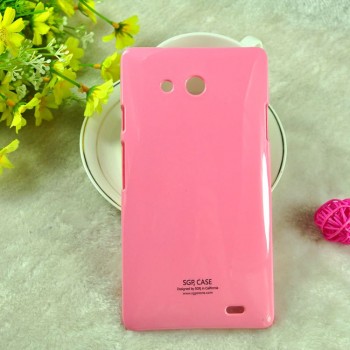 Пластиковый непрозрачный чехол для Huawei Ascend Mate Розовый