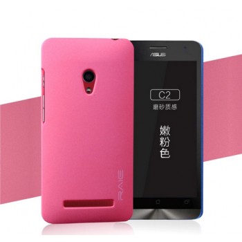 Пластиковый матовый чехол с повышенной шероховатостью для ASUS Zenfone 5 Розовый