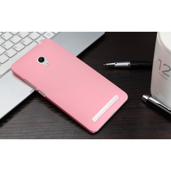 Пластиковый матовый непрозрачный чехол для ASUS Zenfone 5 Розовый