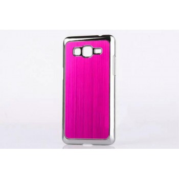 Пластиковый чехол с текстурой Металл для Samsung Galaxy Grand Prime Пурпурный
