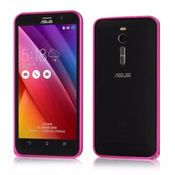 Металлический одноцветный бампер для Asus Zenfone 2 Пурпурный
