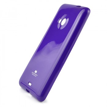 Мягкий пластиковый непрозрачный чехол с глянцевым силиконовым покрытием для Microsoft Lumia 535 Фиолетовый