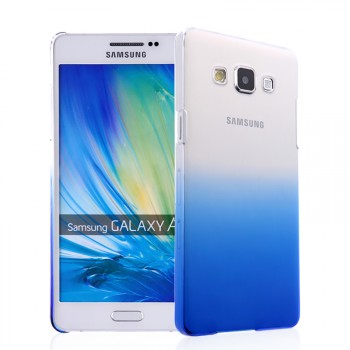 Пластиковый градиентный полупрозрачный чехол для Samsung Galaxy A5 Синий