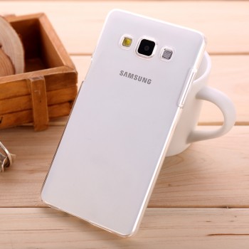 Пластиковый градиентный полупрозрачный чехол для Samsung Galaxy A5 Белый