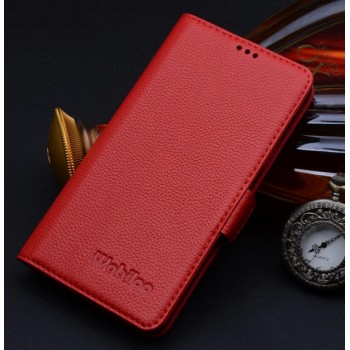 Кожаный чехол портмоне (нат. кожа) для Samsung Galaxy A5 Красный