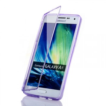 Двухмодульный силиконовый чехол горизонтальная книжка с транспарентной акриловой смарт крышкой для Samsung Galaxy A5