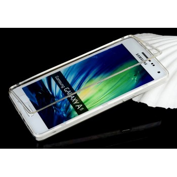 Двухмодульный силиконовый чехол горизонтальная книжка с транспарентной акриловой смарт крышкой для Samsung Galaxy A5 Белый