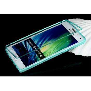 Двухмодульный силиконовый чехол горизонтальная книжка с транспарентной акриловой смарт крышкой для Samsung Galaxy A5 Зеленый