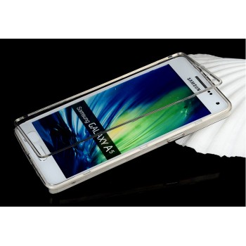 Двухмодульный силиконовый чехол горизонтальная книжка с транспарентной акриловой смарт крышкой для Samsung Galaxy A5 Серый