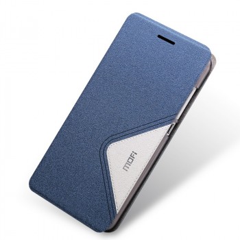 Текстурный дизайнерский чехол флип подставка на пластиковой основе для Huawei Honor 4C Синий