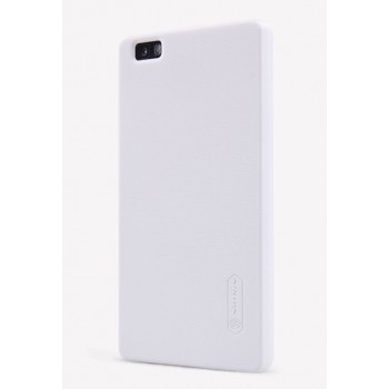 Пластиковый матовый нескользящий премиум чехол для Huawei P8 Lite Белый