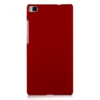 Пластиковый матовый непрозрачный чехол для Huawei P8 Lite Красный