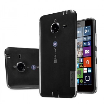 Силиконовый матовый полупрозрачный чехол для Microsoft Lumia 640 XL Белый