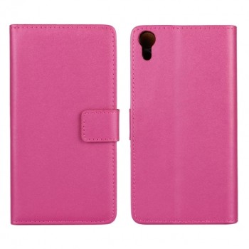 Чехол портмоне подставка с защелкой для Sony Xperia Z3+ Пурпурный