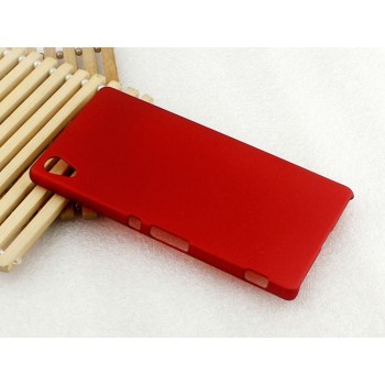Пластиковый матовый Металлик чехол для Sony Xperia Z3+ Красный