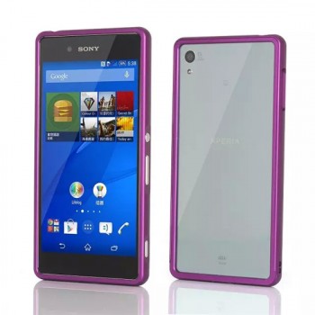 Металлический бампер для Sony Xperia Z3+ Фиолетовый