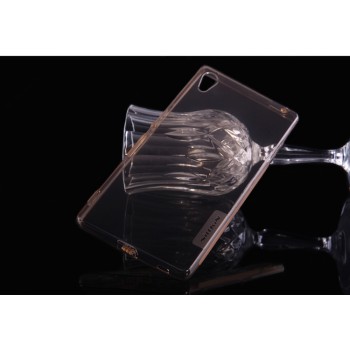 Силиконовый матовый полупрозрачный премиум чехол с защитными клапанами и нескользящими гранями для Sony Xperia Z3+ Коричневый