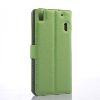 Чехол портмоне подставка с защелкой для Lenovo A7000 Зеленый
