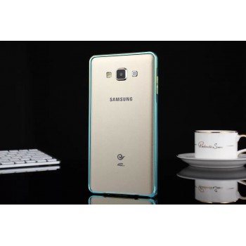 Металлический бампер для Samsung Galaxy E5 Голубой